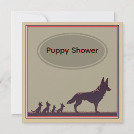 Niedliche belgische Schafhunde-Familie Einladung