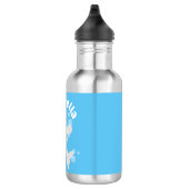 Niedliche Beluga-Wal-Blasen Cartoon-Abbildung Edelstahlflasche (Rechts)