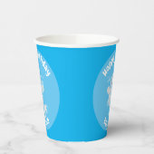 Niedliche Beluga-Wal-Blasen Cartoon-Abbildung Pappbecher (Links)