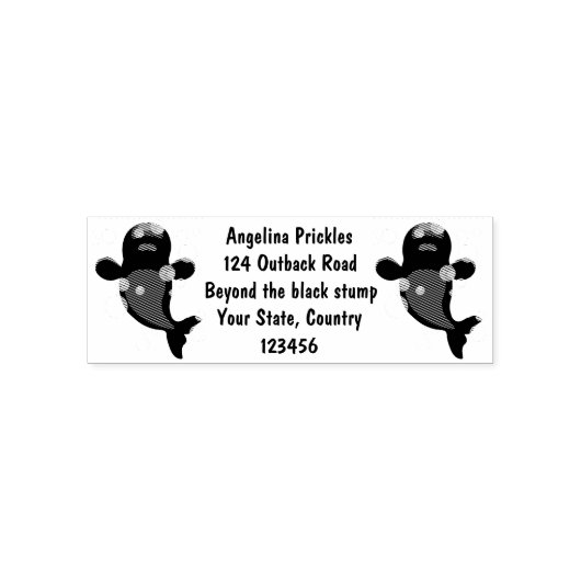 Niedliche Beluga-Wal-Blasen Cartoon-Abbildung Permastempel (Design)