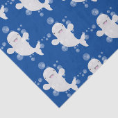 Niedliche Beluga-Wal-Blasen Cartoon-Abbildung Seidenpapier (Ausschnitt)