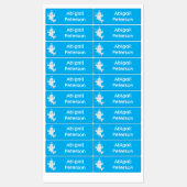 Niedliche Beluga Wal Blasen Cartoon personalisiert Etiketten (Blatt)