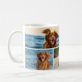 Niedliche benutzerdefinierte Dog-FotoCollage Perso Kaffeetasse (Links)