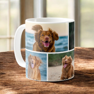 Niedliche benutzerdefinierte Dog-FotoCollage Perso Kaffeetasse