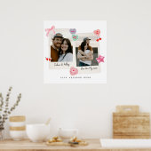 Niedliche benutzerdefinierte Fotos und Textübergab Poster (Küche)