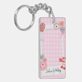 Niedliche benutzerdefinierte Fotos und Textübergab Schlüsselanhänger (Vorderseite links)