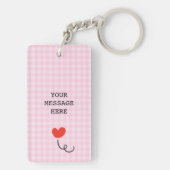 Niedliche benutzerdefinierte Fotos und Textübergab Schlüsselanhänger (Rückseite)