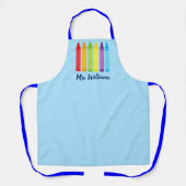 Niedliche benutzerdefinierte Lehrer Crayon All-ove Schürze (Vorderseite)