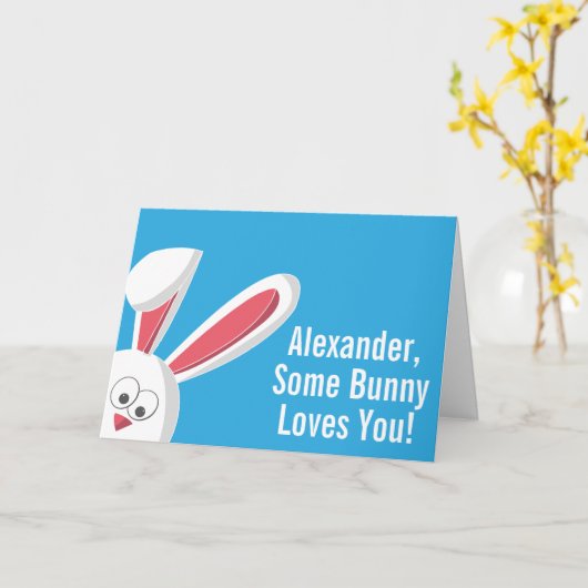 Niedliche benutzerdefinierte Osterkarte für Kinder Karte (Gelbe Blume)