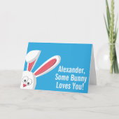 Niedliche benutzerdefinierte Osterkarte für Kinder Karte (Vorderseite)