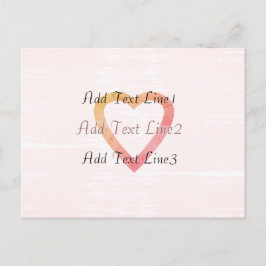 Niedliche, benutzerdefinierte rosa Herzkarte Postkarte