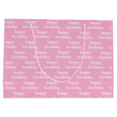 Niedliche, benutzerdefinierte rosa und weiße Typog Große Geschenktüte (Rückseite)