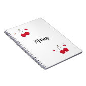 Niedliche benutzerdefinierte rote Kirschen Notizblock (Rechte Seite)