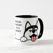 Niedliche benutzerdefinierte Tasse für Sibirien Hu (VorderseiteRechts)