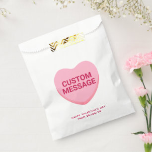 Niedliche benutzerdefinierte Textnachricht Rosa Ge Geschenktütchen