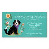 Niedliche Berner-Gebirgshundpflege Magnetische Visitenkarte (Vorderseite)