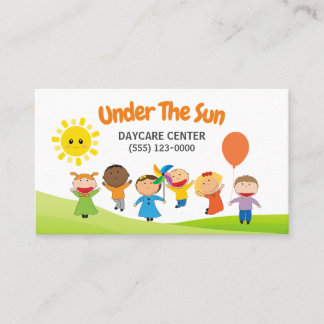 Niedliche Berufliche Kinderbetreuung Kinderbetreuu Visitenkarte