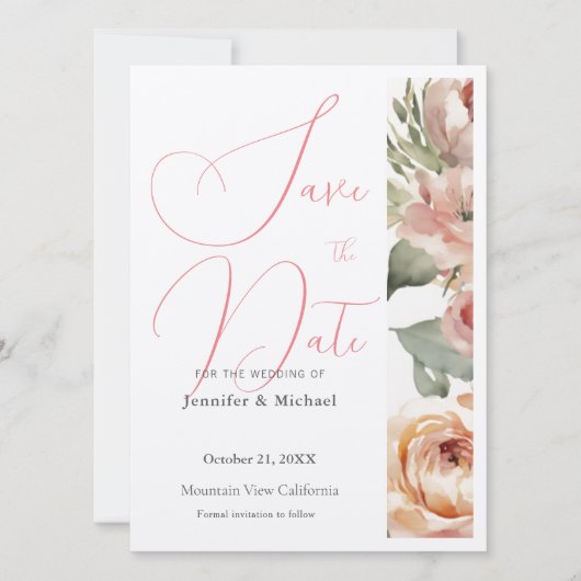 Niedliche Berufliche Minimalistische Schlicht Mode Save The Date (Vorderseite)