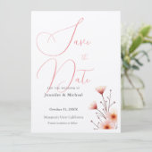 Niedliche Berufliche Minimalistische Schlicht Mode Save The Date (Stehend Vorderseite)