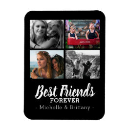 Niedliche Best Friends Forever Foto Collage Kühlsc Magnet