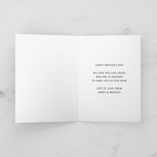 Niedliche BEST MUM PRO Foto der Muttermutter Karte (Innenseite)