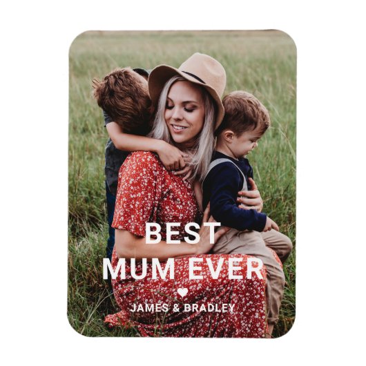 Niedliche BEST MUM PRO Foto der Muttermutter Magnet (Vertikal)