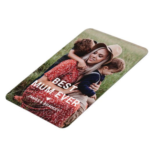 Niedliche BEST MUM PRO Foto der Muttermutter Magnet (Linke Seite)