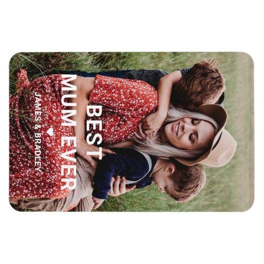 Niedliche BEST MUM PRO Foto der Muttermutter Magnet (Horizontal)