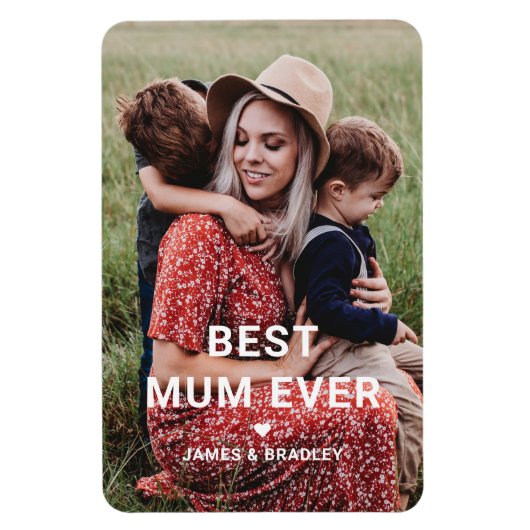 Niedliche BEST MUM PRO Foto der Muttermutter Magnet (Vertikal)