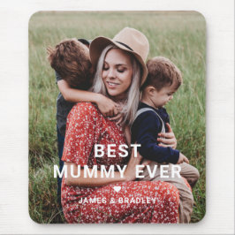 Niedliche BEST MUMMY JE Foto der Mutter Mousepad