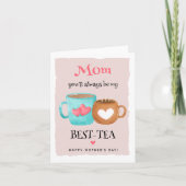 Niedliche BEST-TEA-Mama Frohe Muttertag Karte (Vorderseite)