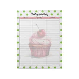 Niedliche Bestandsliste der Kirschpaneele Notizblock