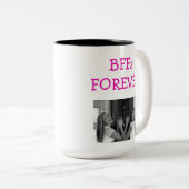 Niedliche BESTE FREUNDIN Best Friends Besties Foto Zweifarbige Tasse (VorderseiteRechts)