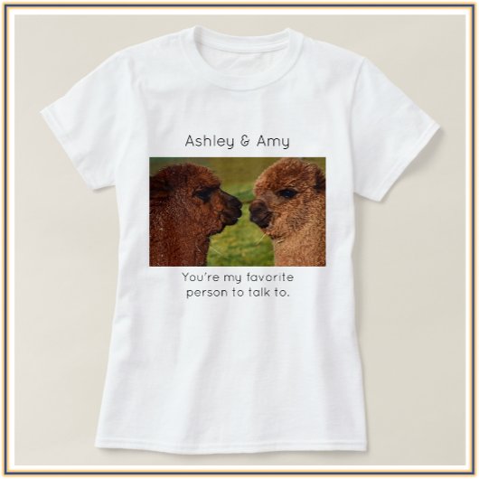 Niedliche BESTE FREUNDIN Bestie Llama T-Shirt