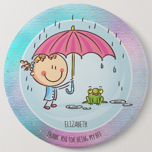 Niedliche BESTE FREUNDIN Besties Kawaii Geschenke Button (Vorderseite)