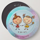 Niedliche BESTE FREUNDIN Besties Kawaii Geschenke Button (Vorne & Hinten)