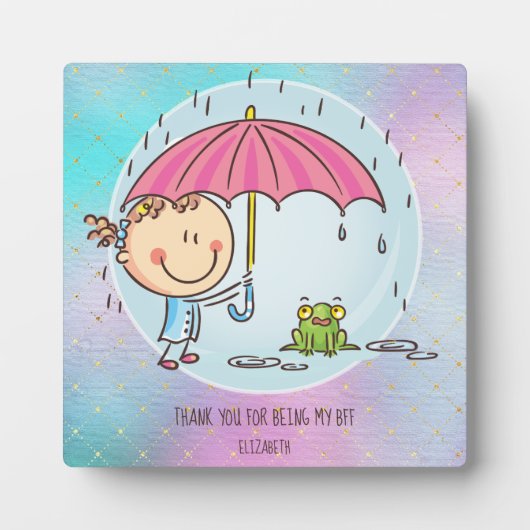 Niedliche BESTE FREUNDIN Besties Kawaii Geschenke  Fotoplatte (Vorderseite)