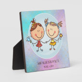 Niedliche BESTE FREUNDIN Besties Kawaii Geschenke  Fotoplatte (Vorderseite)