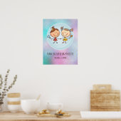 Niedliche BESTE FREUNDIN Besties Kawaii Geschenke  Poster (Küche)