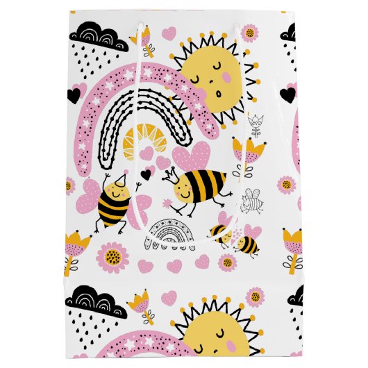 Niedliche BESTE FREUNDIN der Königin, Baby Girl, G Mittlere Geschenktüte (Rückseite)