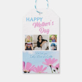 Niedliche Beste Mama Blume 4 Kinder Fotos Collage Geschenkanhänger (Rückseite)