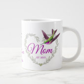 Niedliche Beste Mama je Herz Hummingbird Jumbo-Tasse (Rechts)