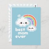 Niedliche beste Mama je Postkarte (Vorne/Hinten)
