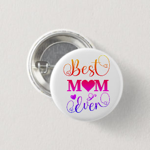 Niedliche Beste Mama je Typografie Button