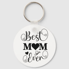 Niedliche Beste Mama je Typografie Schlüsselanhänger