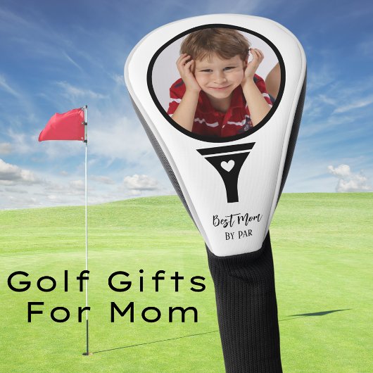 Niedliche beste Mama Par Black und White Golf Headcover