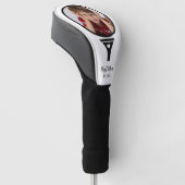 Niedliche beste Mama Par Black und White Golf Headcover (angewinkelt)