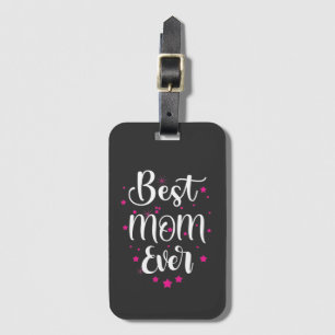 Niedliche beste Mama Text und kleine Sterne Gepäckanhänger