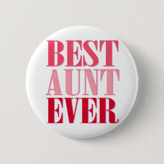 Niedliche Beste Tante je rosa Text Button