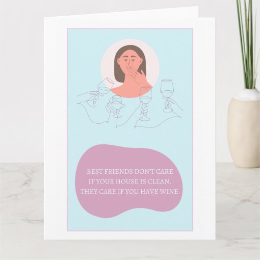 Niedliche Besties Galentine-Karte Karte (Vorderseite)